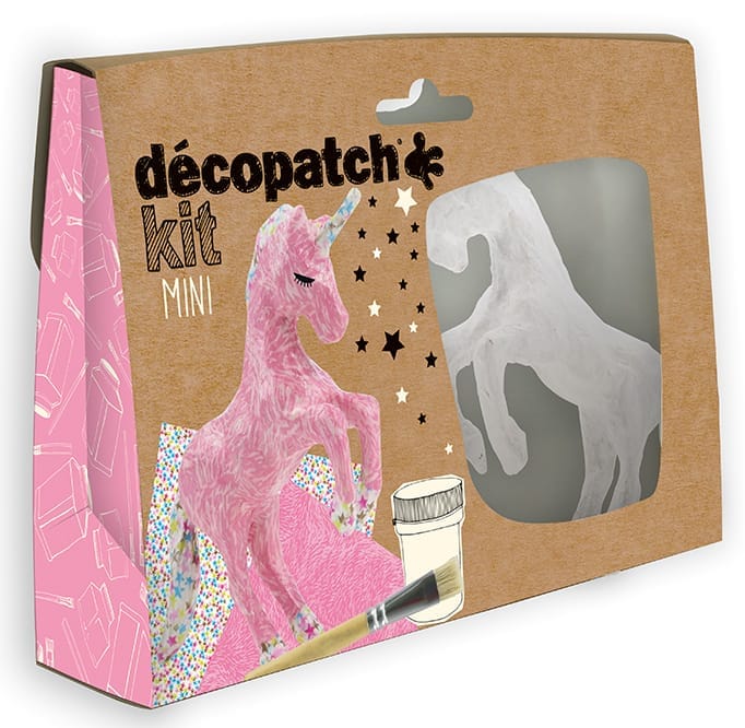 DECOPATCH-KIT009O-3609510350215 DECOPATCH Bastelset Einhorn KIT009O Bogen, Tier, Pinsel, Lack – Hochwertig & günstig bei ShopDeca