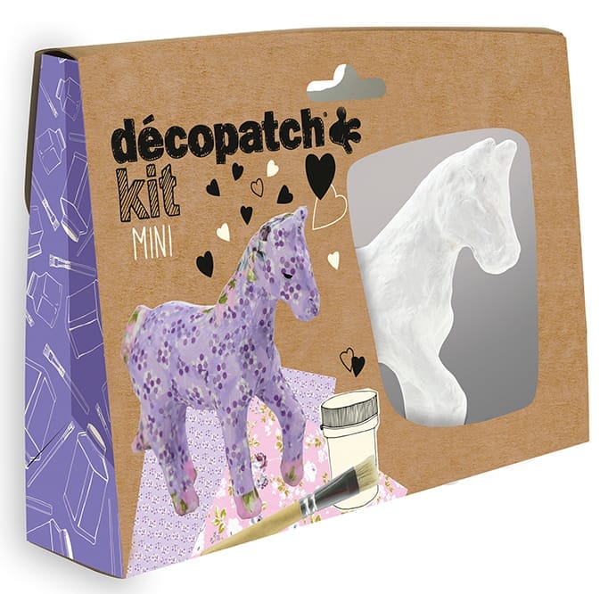 DECOPATCH-KIT010O-3609510350222 DECOPATCH Bastelset Pferd KIT010O Bogen, Tier, Pinsel, Lack – Hochwertig & günstig bei ShopDeca