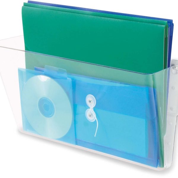 DEFLECTO Wandprospekthalter A4 quer 73101 transparent Docupocket