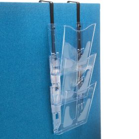 DEFLECTO Wandprospekthalter 3xA4 CP081YTCRY transparent Docupocket