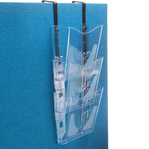 DEFLECTO Wandprospekthalter 3xA4 CP081YTCRY transparent Docupocket