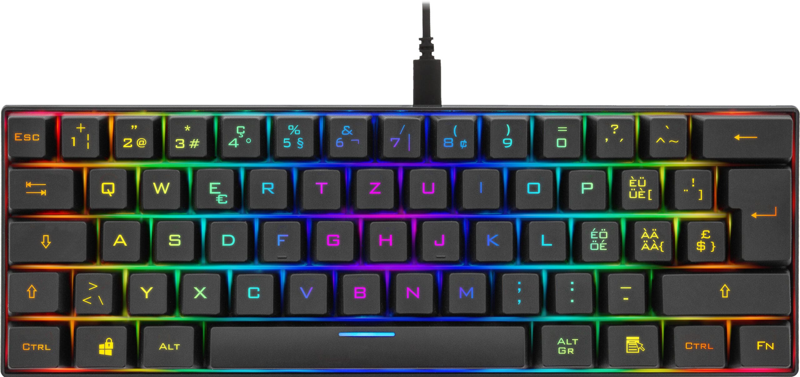 DELTACO-GAM-075-CH-7333048049186 DELTACO TKL Gaming Keyboard mech RGB GAM-075-CH red switch, CH-Layout, black – Hochwertig & günstig bei ShopDeca
