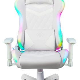 DELTACO RGB LED Gaming Chair White GAM-080-W