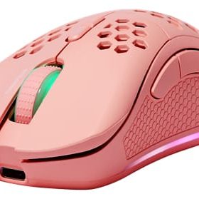 DELTACO Lightweight Gaming Mouse,RGB GAM-120-P Wireless, Pink, PM80