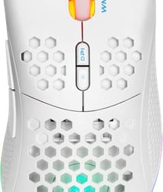 DELTACO Lightweight Gaming Mouse,RGB GAM-120-W Wireless, White, WM80