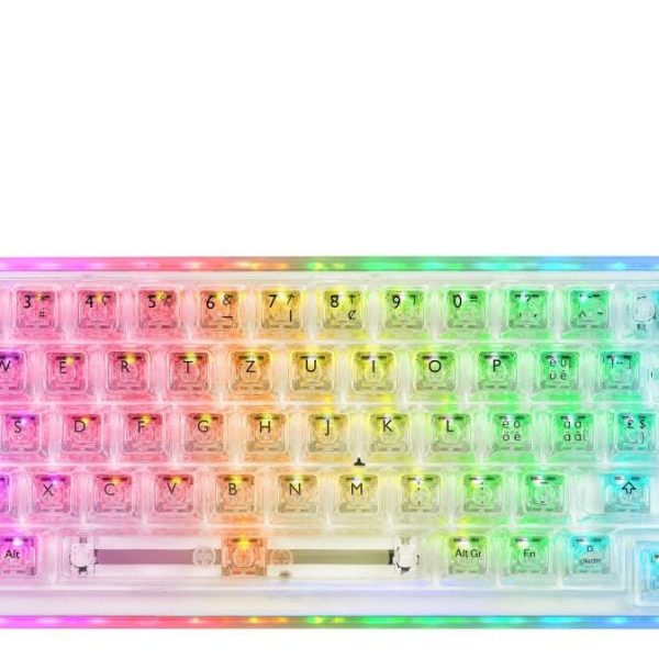 DELTACO TKL Gaming Keyboard mech GAM-160-T-CH transparent RGB CH-Layout