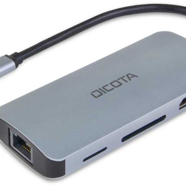 DICOTA USB-C 8-in-1 Multi Hub D32062 4K PD 100W