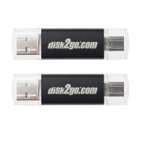 DISK2GO USB-Stick switch 64GB 30006595 Type-C/Type-A 3.0 double pack