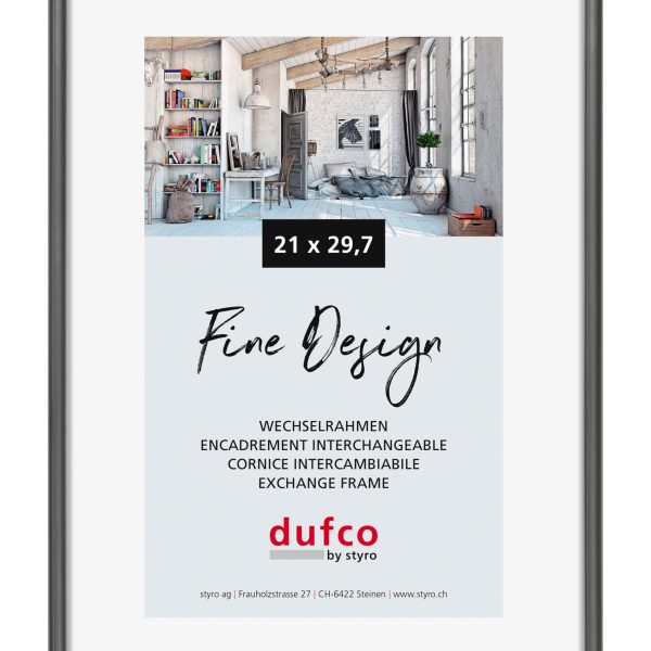 DUFCO Bilderrahmen 21x29.7cm 1400.40027 Fine Design silber