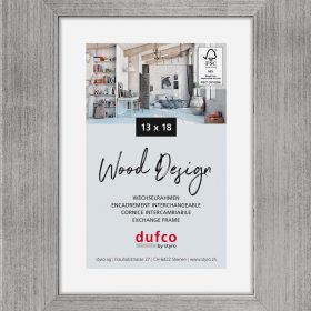 DUFCO Holz-Bilderrahmen 13x18cm 1610.80066 Larisis silber
