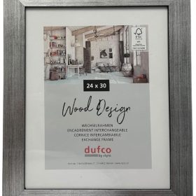 DUFCO Holz-Bilderrahmen 24x30cm 1610.80070 Larisis silber