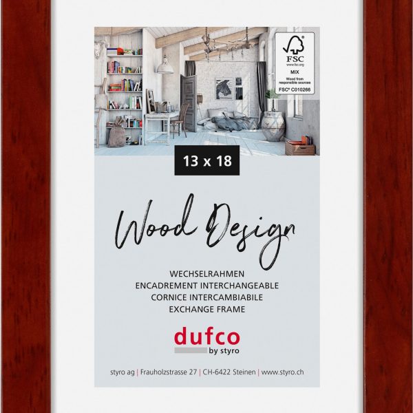 DUFCO Holz-Bilderrahmen 13x18cm 1610.80095 Toronto mahagoni