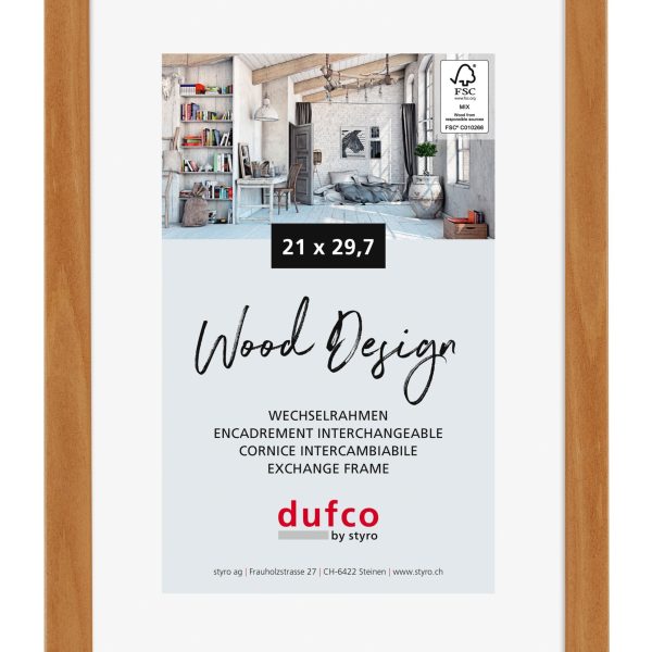 DUFCO Holz-Bilderrahmen 21x29.7cm 1610.80599 Toronto Kirschbaum