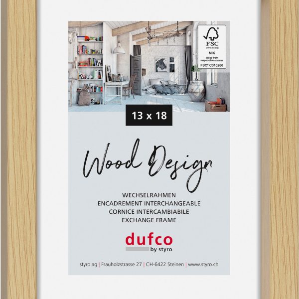 DUFCO Holz-Bilderrahmen 13x18cm 1610.80983 Fuji natur