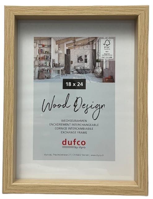 DUFCO-1610.80984-7610259809847 DUFCO Holz-Bilderrahmen 18x24cm 1610.80984 Fuji natur – Hochwertig & günstig bei ShopDeca