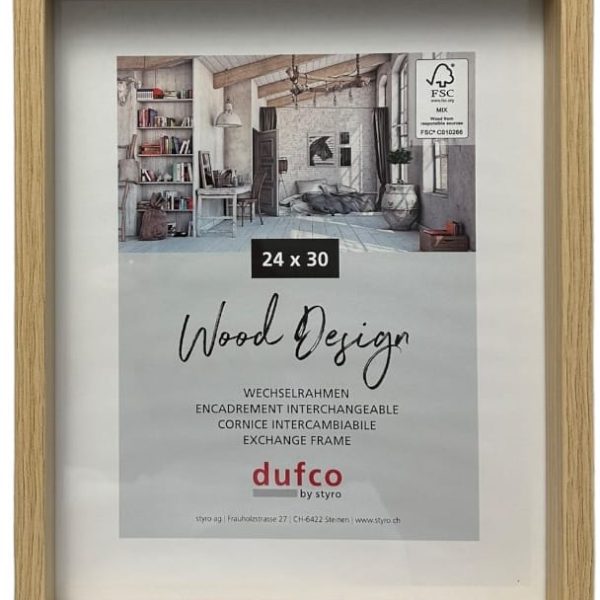 DUFCO Holz-Bilderrahmen 24x30cm 1610.80986 Fuji natur