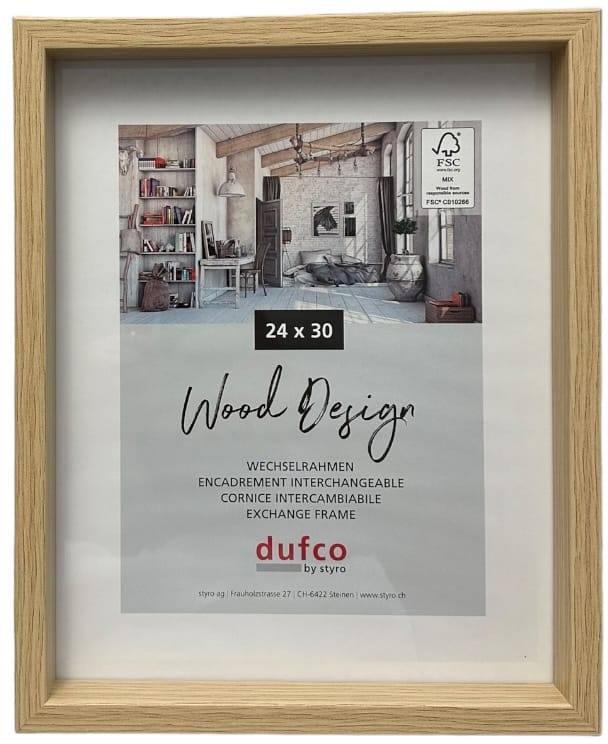 DUFCO-1610.80986-7610259809861 DUFCO Holz-Bilderrahmen 24x30cm 1610.80986 Fuji natur – Hochwertig & günstig bei ShopDeca