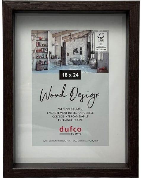 DUFCO Holz-Bilderrahmen 18x24cm 1610.80992 Fuji braun
