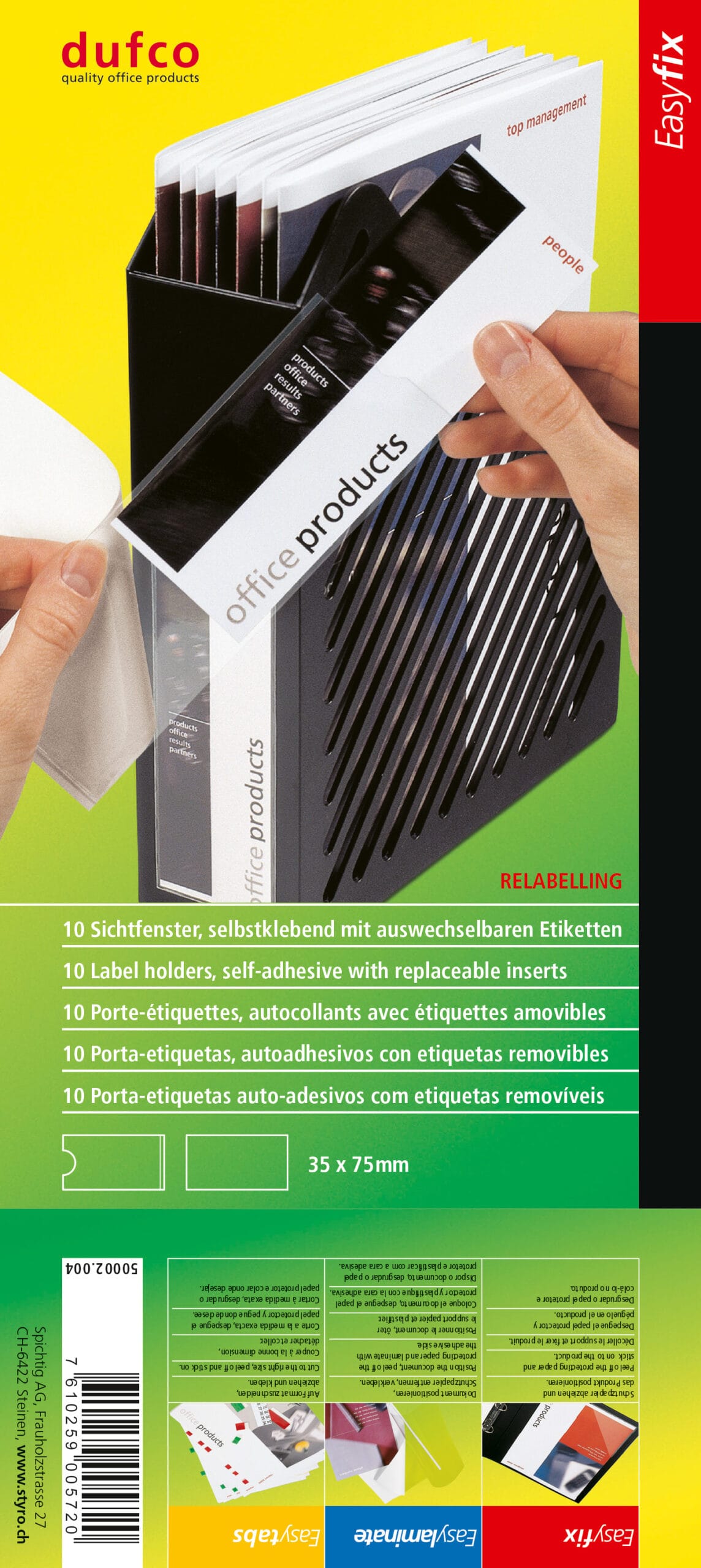 DUFCO-50002.004-7610259005720 DUFCO Sichtfenster 50002.004 EasyFix 35x75mm 10 Stk. – Hochwertig & günstig bei ShopDeca