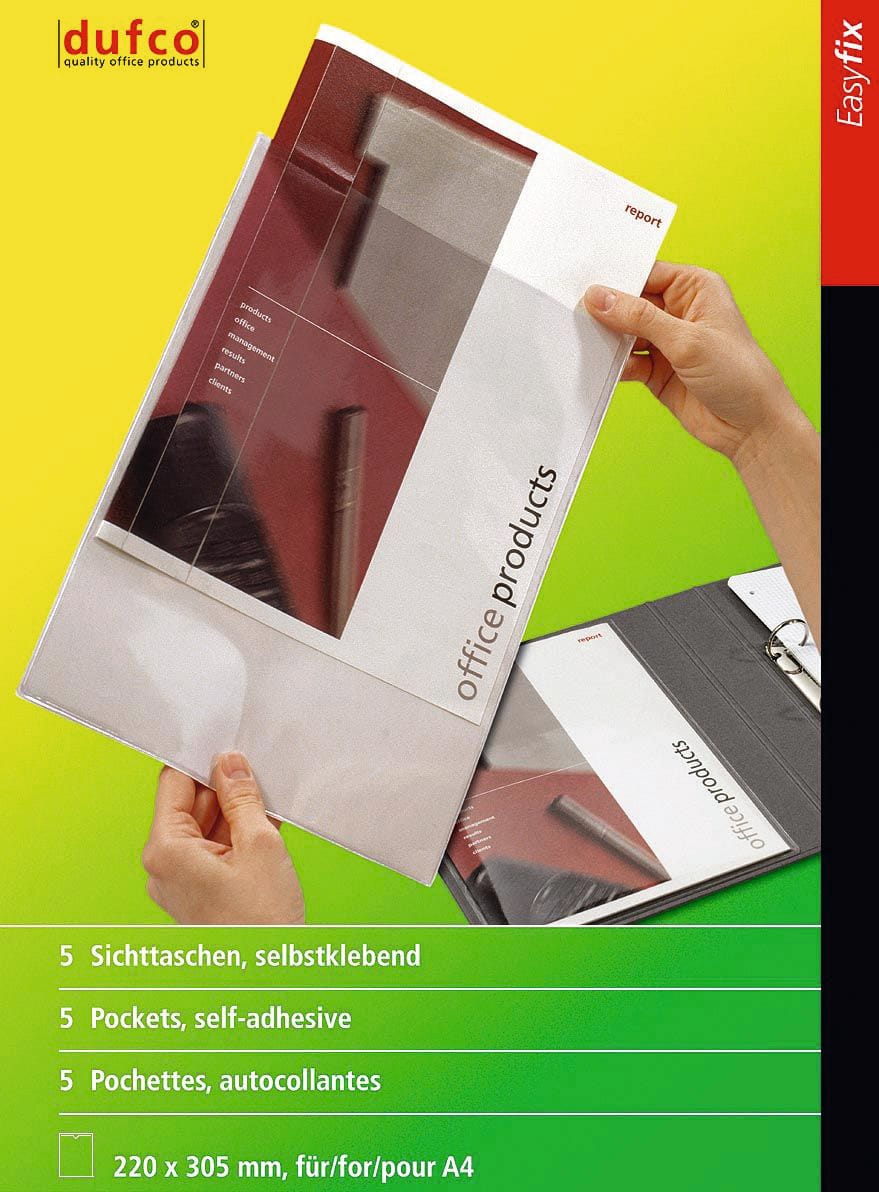 DUFCO-50003.204-7610259005492 DUFCO Easyfix Sichttasche 50003.204 220x305mm A4,5 Stk. – Hochwertig & günstig bei ShopDeca