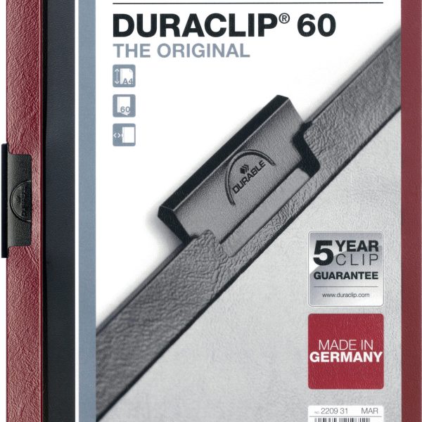 DURABLE Klemmhefter DURACLIP 60 A4 220931 aubergine