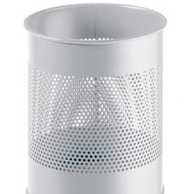 DURABLE Papierkorb rund 15L/P165mm 331010 grau, Stahl 315x260mm