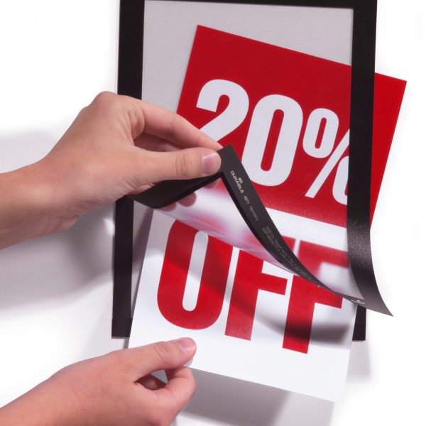 DURABLE Sichtfenster Duraframe 487101 schwarz, selbstklebend 2 Stk.