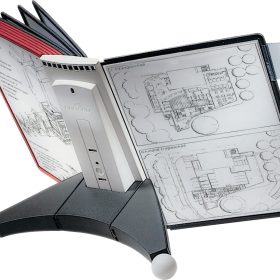 DURABLE Displaysystem SHERPA Table 10 563200 rot/schwarz, 10 Sichttafeln A4