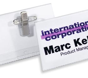 DURABLE Namenschild Kombiklemme 810119 transp., PVC, 54x90mm 50 Stk.