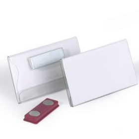 DURABLE Namensschild mit Magnet 811619 transp., PVC, 40x75mm 25 Stk.