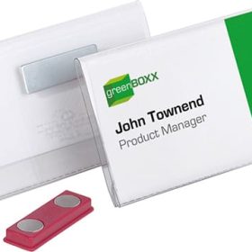DURABLE Namensschild mit Magnet 811719 transp., PVC, 54x90mm 25 Stk.