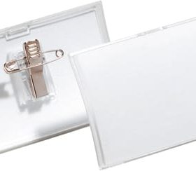 DURABLE Namensschild Click Fold 821119 m.Kombiklemme, 40x75mm 25Stk.