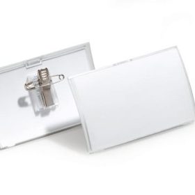 DURABLE Namensschild Click Fold 821419 m.Kombiklemme, 54x90mm 25Stk.