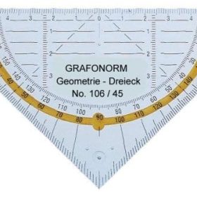 DUX Geodreieck 14cm 106/45 transparent