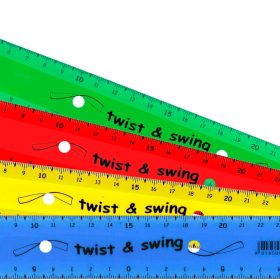 DUX Lineal zum Abheften 30cm 9040OFX Twist & Swing, Farben ass.