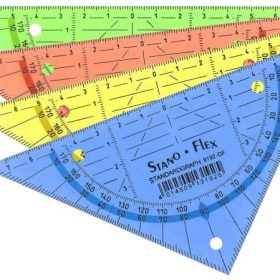 DUX Geodreieck Stano flex 14cm 9192OFX transparent, ass.