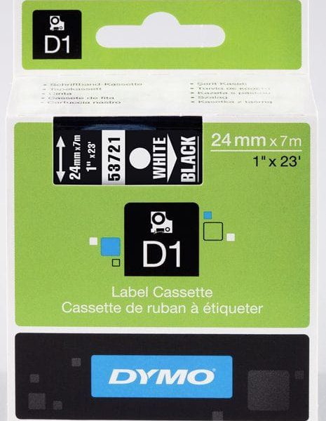 DYMO Schriftband D1 24mm/7m S0721010 schwarz/weiss