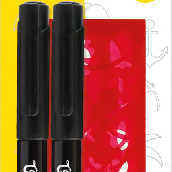 EBERHARD FABER Tattoostifte Set 559597 schwarz, Schablonen 2 Stk.