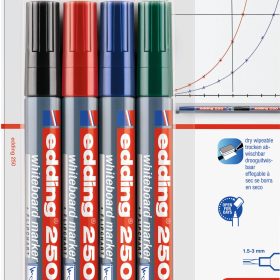 EDDING Boardmarker 250 1.5-3mm 250BLI-1234 4 Farben ass. Blister