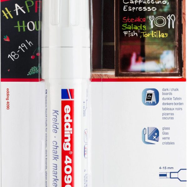 EDDING Windowmarker 4090 4-15mm 4090BLI-49 weiss Blister