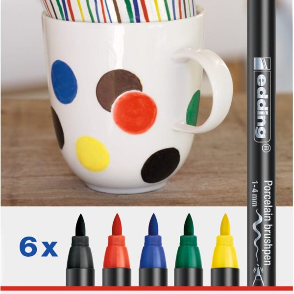 EDDING Porzellanmarker 4200 1-4mm 4200-E6-Fam 6 Family Colours