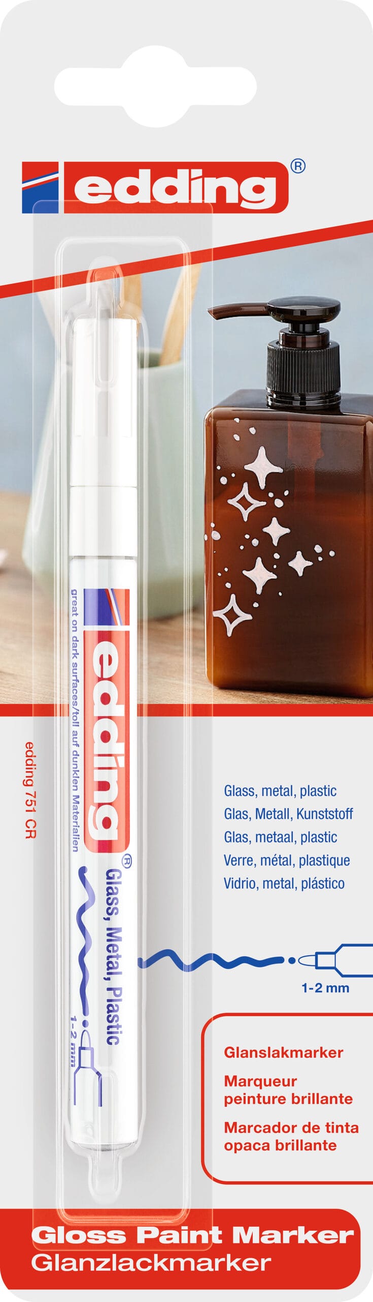 EDDING-751BLI-49-CREA-4004764801534 EDDING Paintmarker 751 CREA 1-2mm 751BLI-49 CREA weiss Blister – Hochwertig & günstig bei ShopDeca