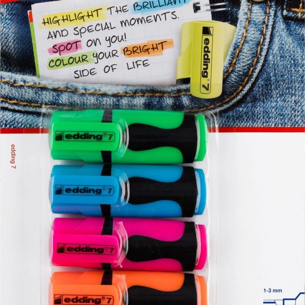 EDDING Textmarker Mini 1-3mm 7BLI-99 5 Farben ass.