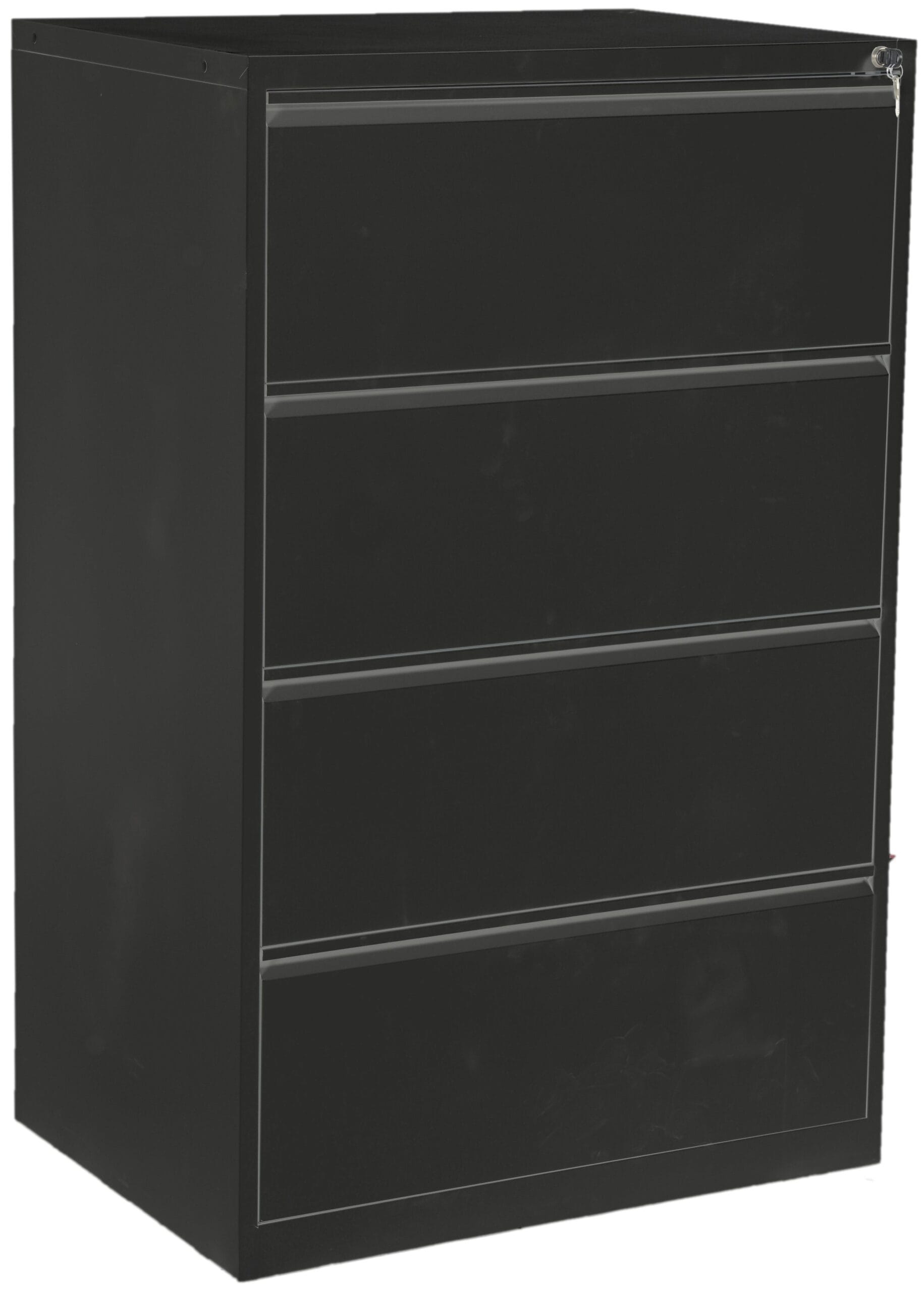 EDGY-3424-9005-7630006743033 EDGY HR-Schrank 3424/9005 4 Schubladen breit, schwarz – Hochwertig & günstig bei ShopDeca