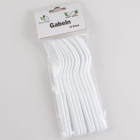 ELCO Gabel aus Kunststoff 10011110-001 Mehrweg weiss, 10Stk.