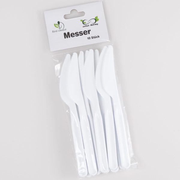 ELCO Messer aus Kunststoff 10021110-001 Mehrweg weiss, 10Stk.