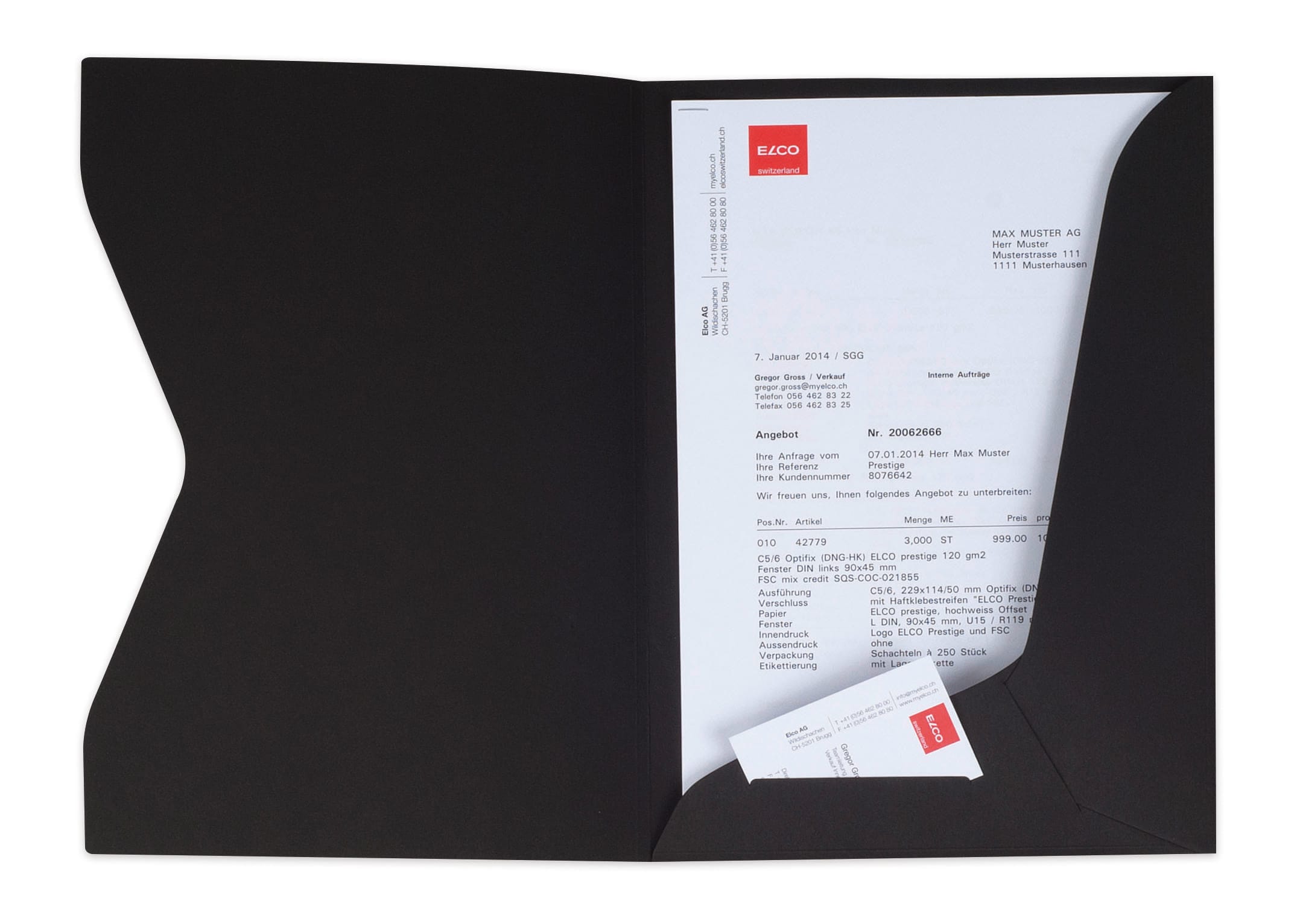 ELCO-29450.11-7611722018742 ELCO Offertmappe Prestige A4 29450.11 schwarz, 270gm2 10 Stk. – Hochwertig & günstig bei ShopDeca