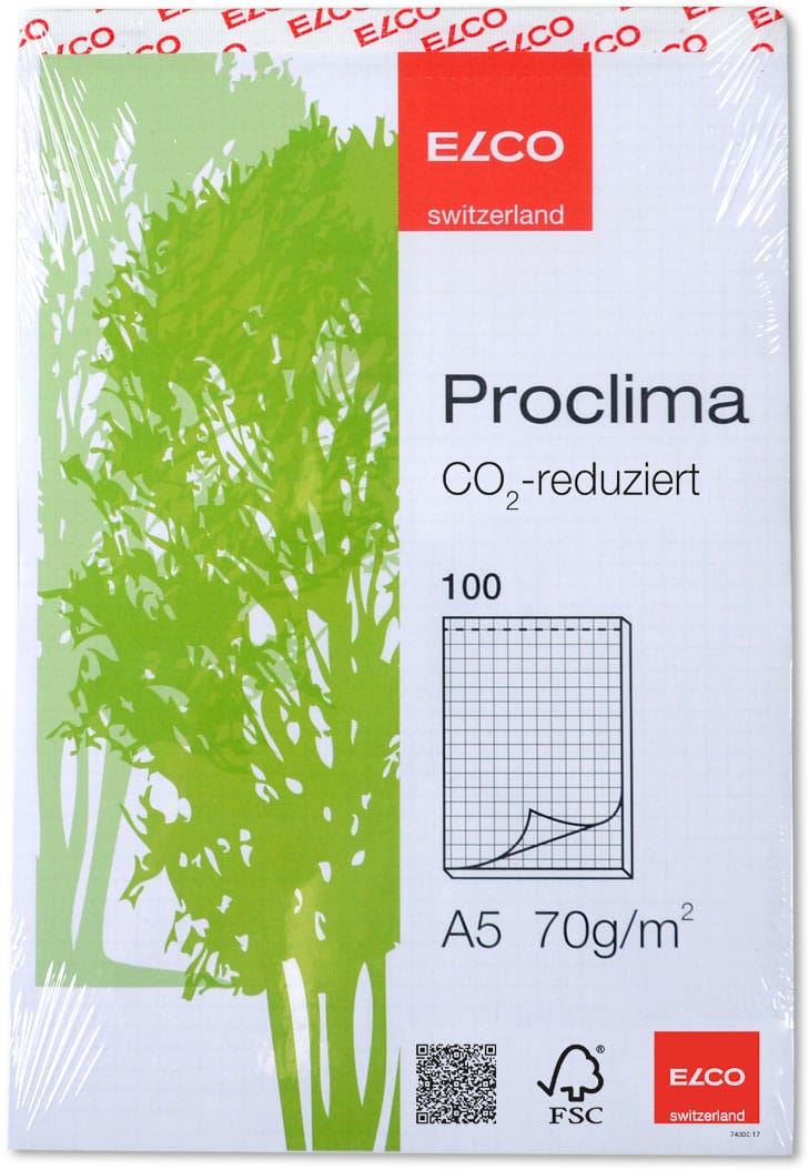 ELCO-74330.17-7611722023654 ELCO Notizblock Proclima A5 74330.17 kariert 100 Blatt – Hochwertig & günstig bei ShopDeca