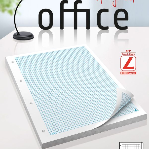 ELCO Ringbuchblock kariert 4mm A4 74415.17 hochweiss, 100g, 4-Loch 80 Bl.