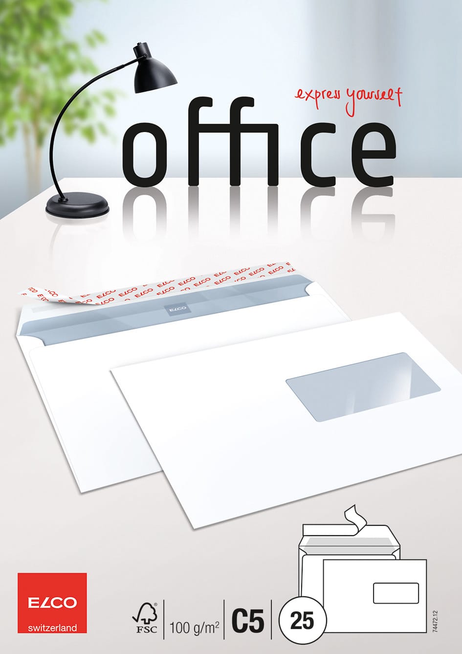 ELCO-74472.12-7610425348804 ELCO Couvert Fenster rechts C5 74472.12 100g,hochweiss,Kleber 25 Stk. – Hochwertig & günstig bei ShopDeca